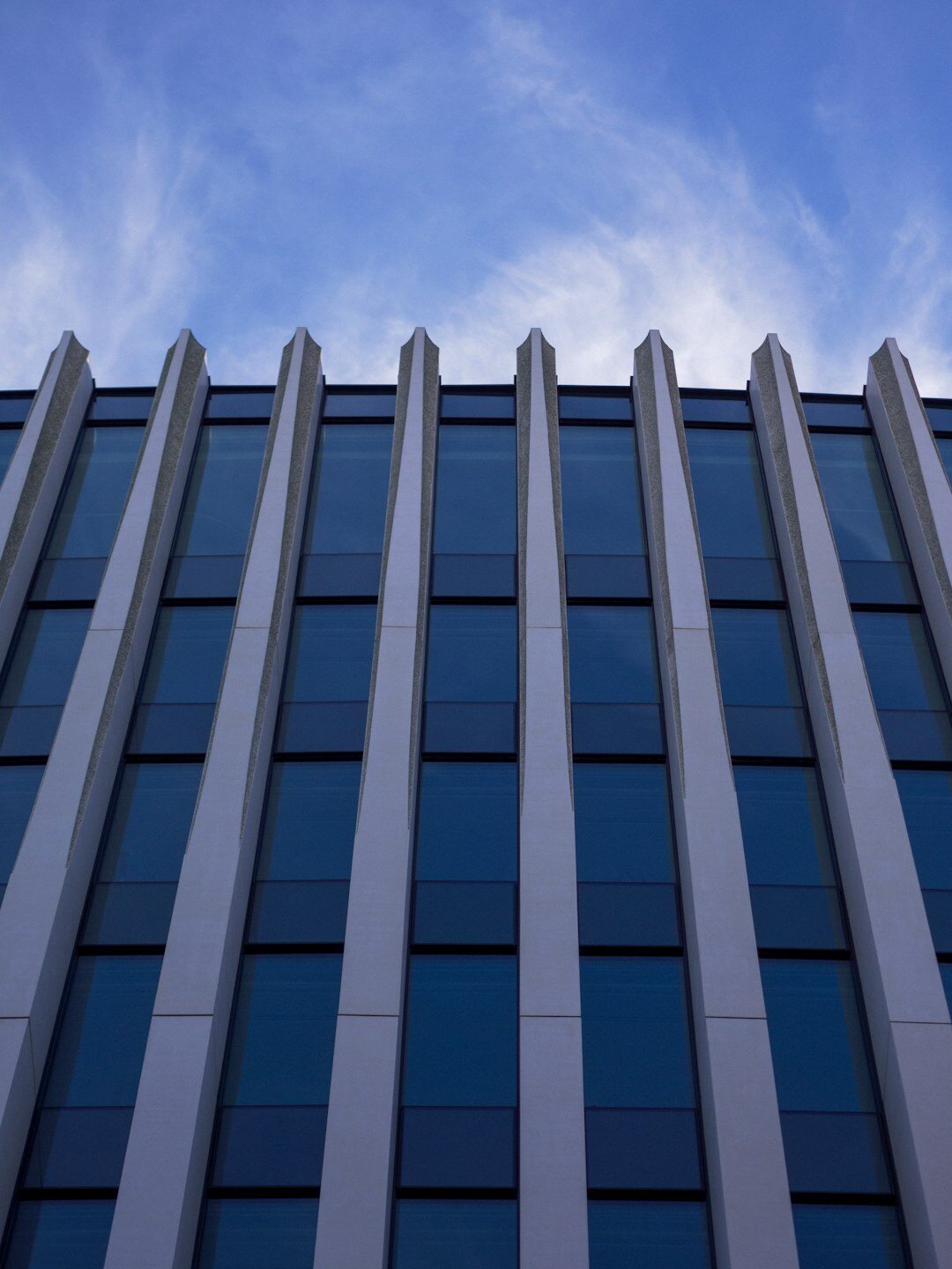 Modern office building facade in Brussels